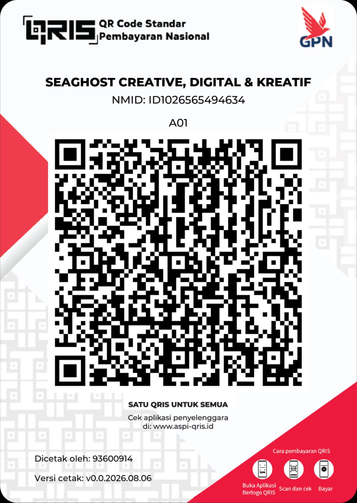 Kode QRIS Seaghost Creative